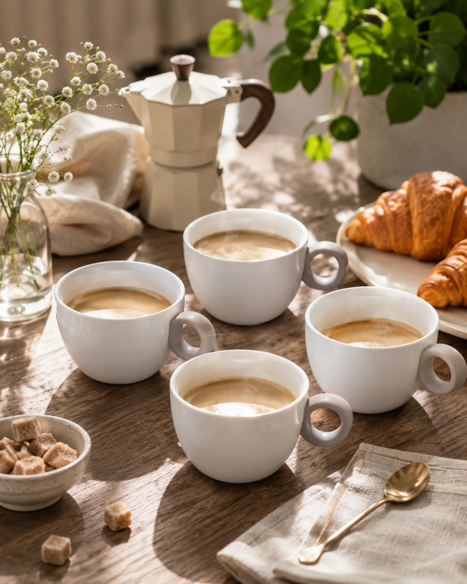 ☕️ Conjunto de 4 Chávenas de pequeno almoço | 480ml | Guzzini ☕️